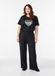 Wide-leg trousers, Black, Model image number 0