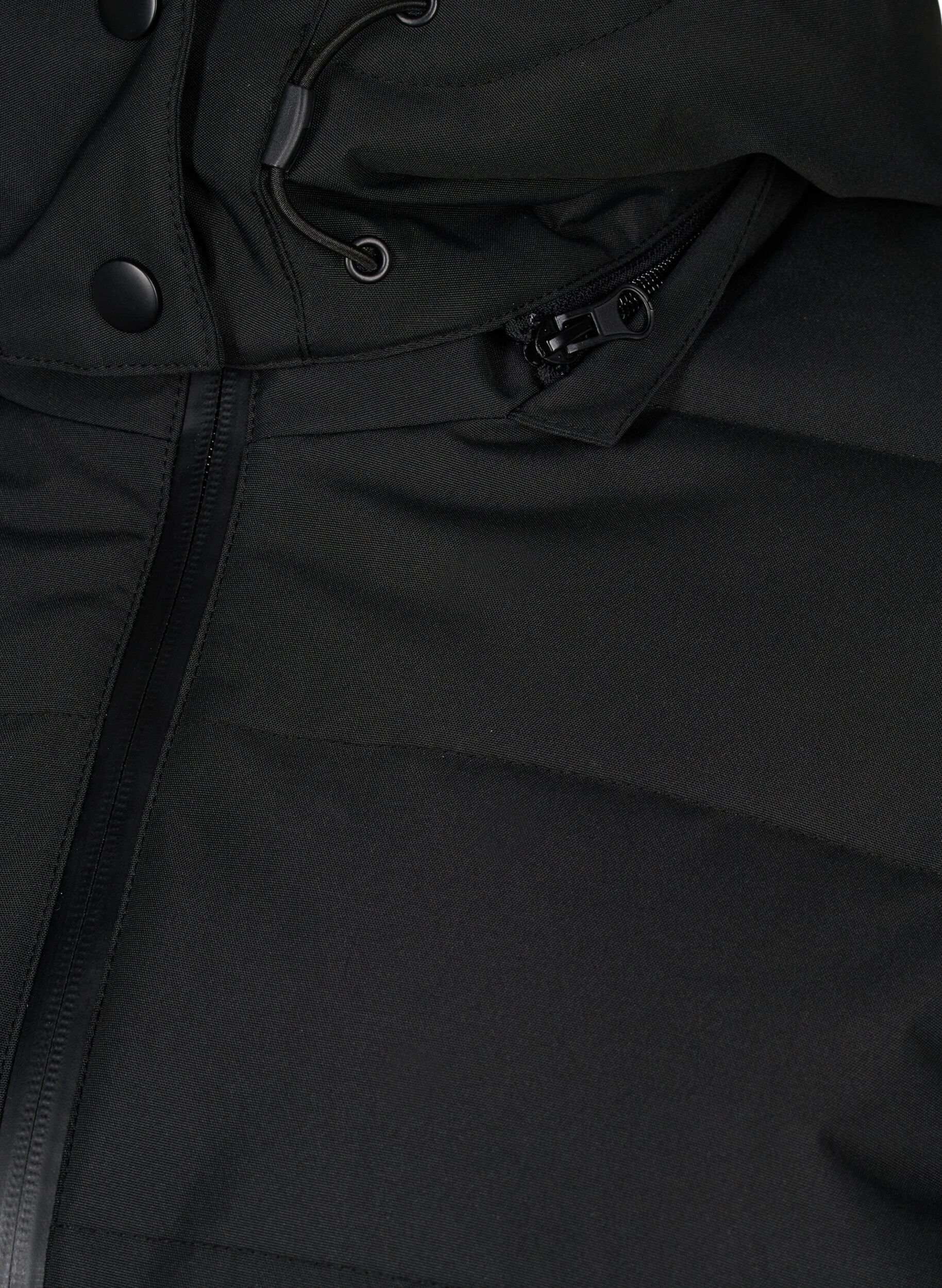 Zizzifashion Water-repellent ski jacket with hood and belt, Black, Packshot image number 4