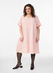FLASH - Short-sleeved dress with V-neck, Rose, Model image number 0