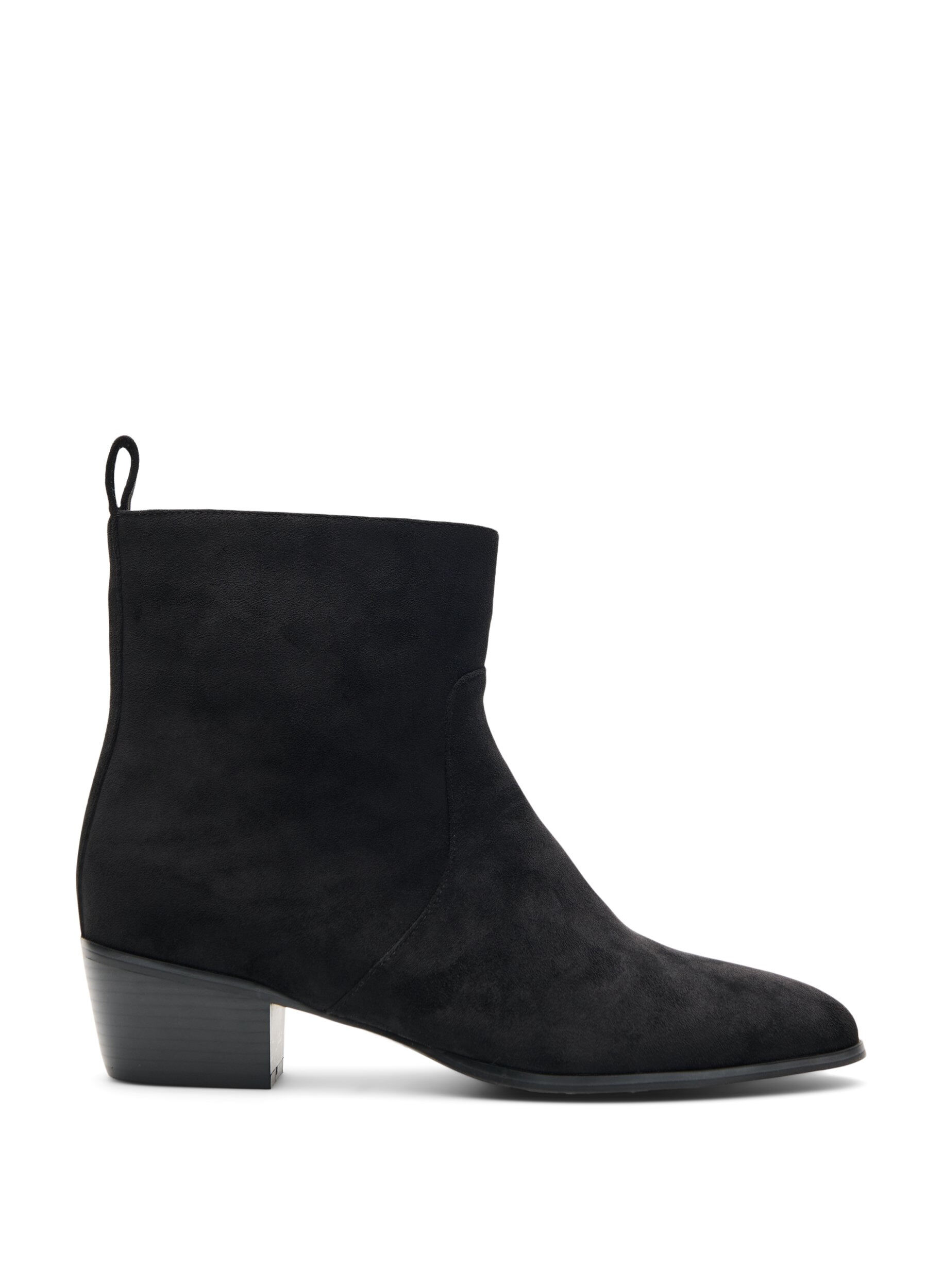 ZizzifashionLong suede-look boot with a detachable shaft, Black, Packshot image number 4