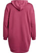 Short hoodie dress with a kangaroo pocket, Rose, Packshot image number 1