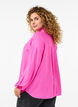 Long-sleeved linen and viscose shirt, Pink, Model image number 2