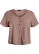 Jersey cardigan with short sleeves, Brown, Packshot image number 0