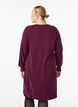 Short knitted dress with raglan sleeves and a centre seam, Red, Model image number 2