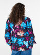 Viscose blouse with floral print and long sleeves, Black, Model image number 2
