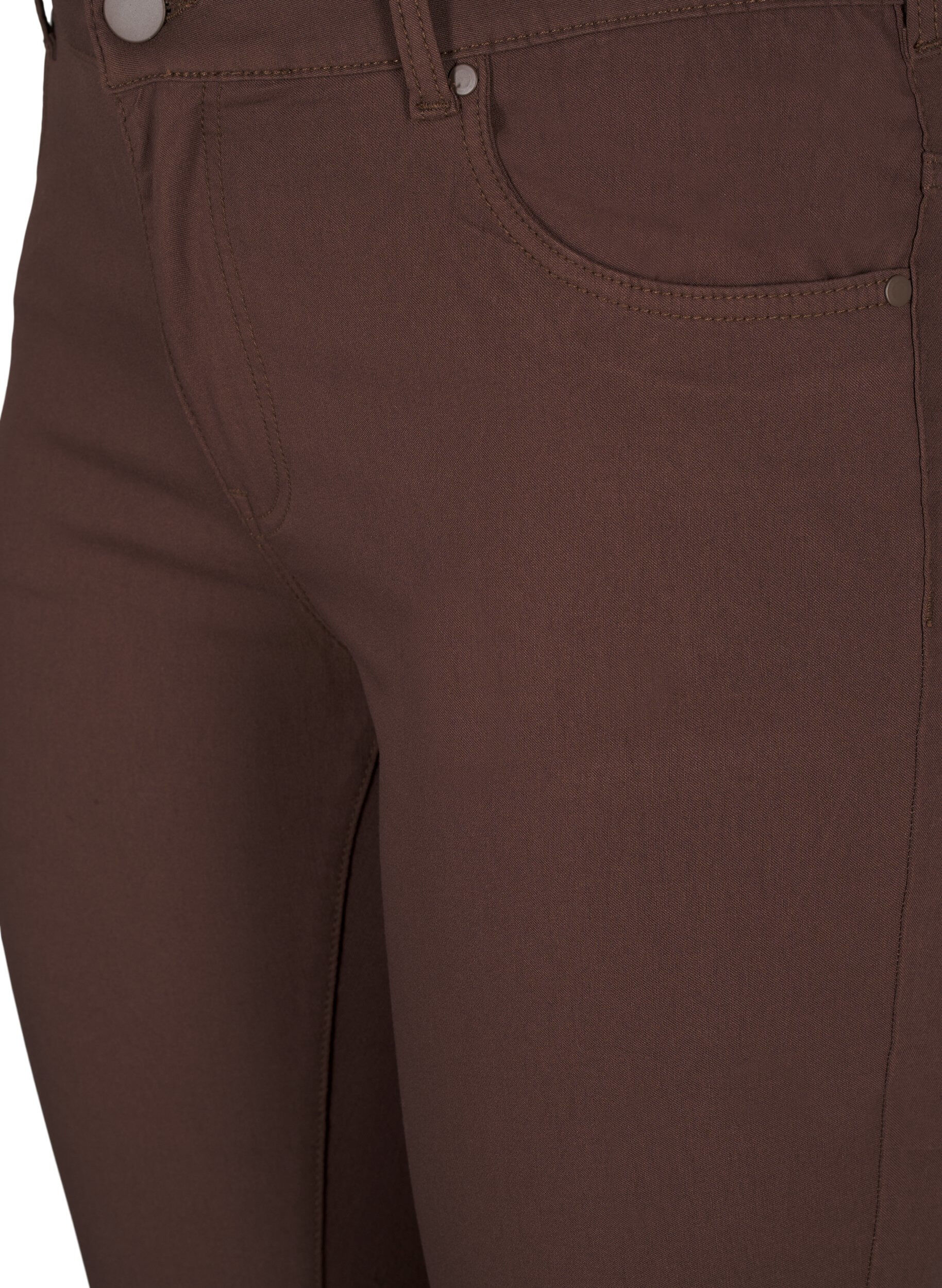 Zizzifashion Slim fit trousers with pockets, Brown, Packshot image number 2