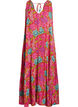 Sleeveless A-line maxi dress with a V-neck, Red, Packshot image number 0
