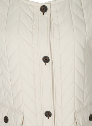 Long quilted vest with pockets, Pumice Stone, Packshot image number 2