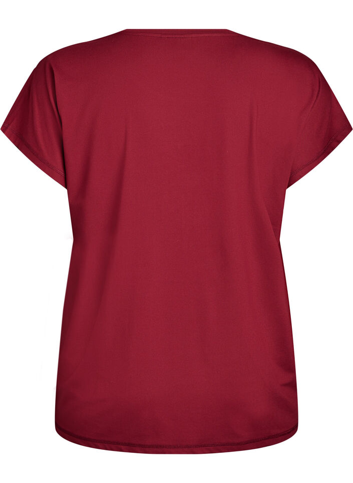 Solid-coloured training T-shirt, Red, Packshot image number 1