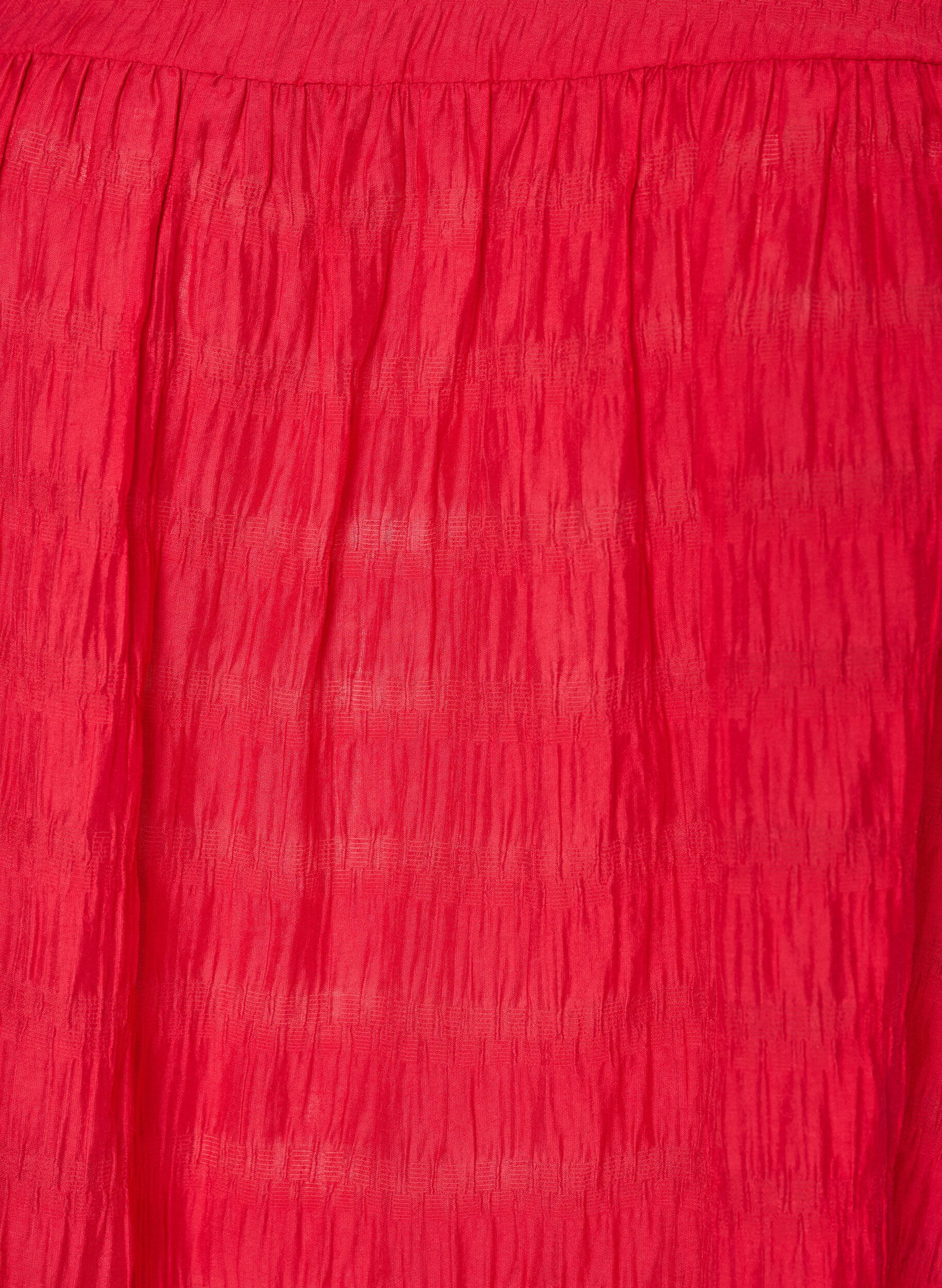 Zizzifashion Tunic in lyocell with flutter sleeves, Red, Packshot image number 2