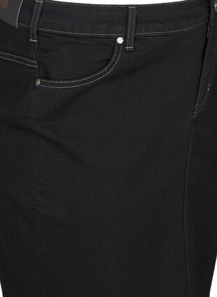 Tight-fitting denim skirt, Black, Packshot image number 2