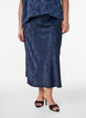 Satin skirt with a tonal floral pattern, Blue, Model image number 2