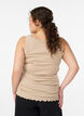 Top with lace trim, Beige, Model image number 2