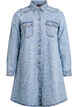 Denim dress with heart pattern, Light Blue, Packshot image number 0