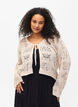 Knitted cardigan with drawstring, Pumice Stone, Model image number 0