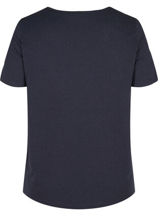 Short sleeve t-shirt with v-neckline, Night Sky, Packshot image number 1