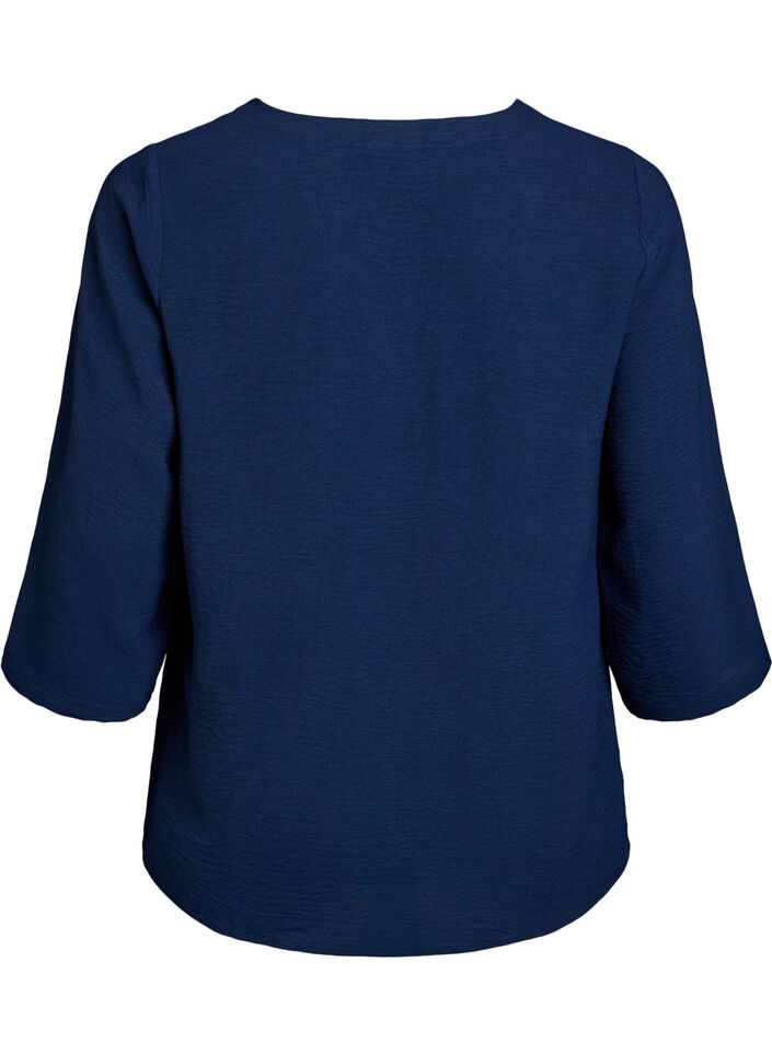 Blouse with 3/4 sleeves, Blue, Packshot image number 1