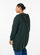 Long cotton sweat cardigan with hood, Green, Model image number 2