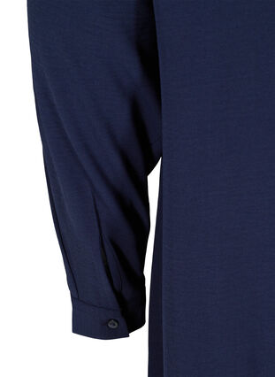 Long-sleeved tunic with lace details, Navy Blazer, Packshot image number 3