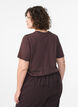 Basic cotton T-shirt with round neck, Brown, Model image number 2