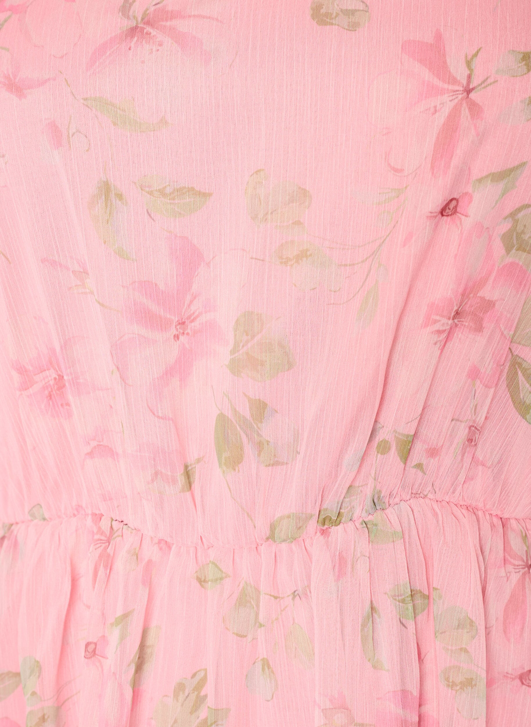 Zizzifashion Chiffon party dress with long sleeves, Rose, Packshot image number 2