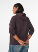 Hooded sweatshirt with a zip and pockets, Brown, Model image number 2