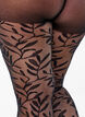 25 denier tights with leaf pattern, Black, Packshot image number 2