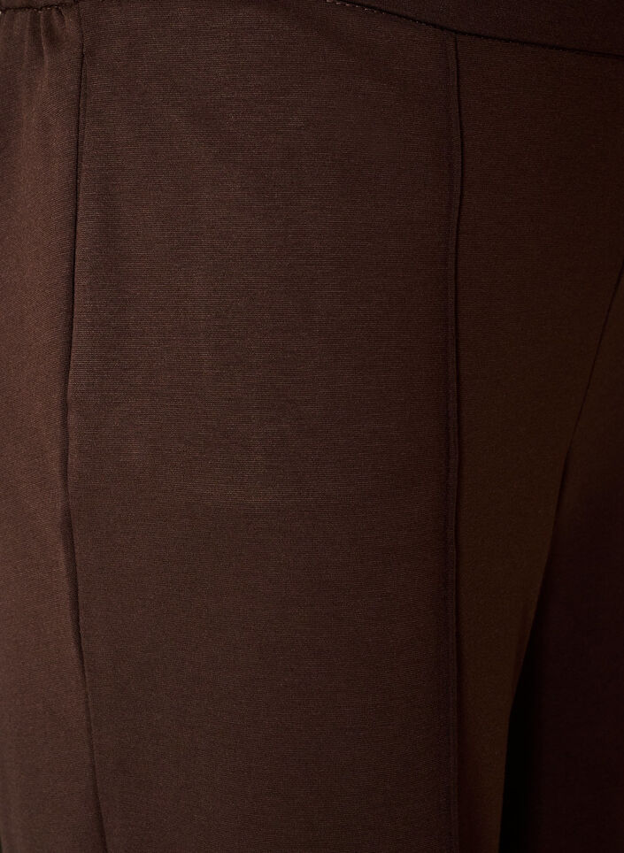Loose jersey trousers with a high waist, Brown, Packshot image number 2