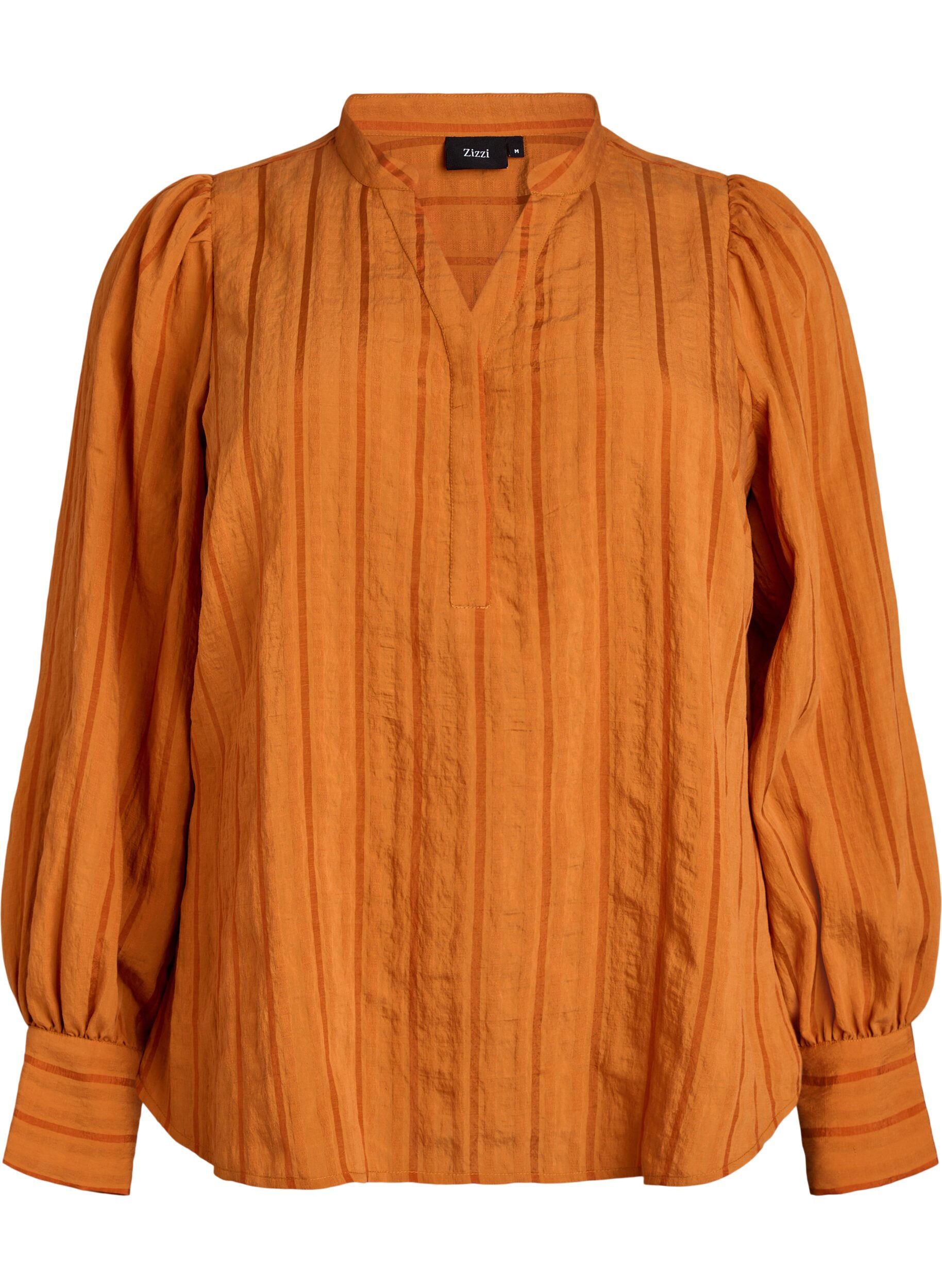Blouse with vertical stripes