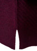 Short knitted dress with a V-shaped textured pattern, Red, Packshot image number 3