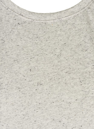 Marled cotton t-shirt, Light Grey Melange, Packshot image number 2
