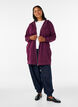 Long hoodie with zip and pockets, Purple, Model image number 1