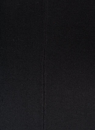 Loose knitted blouse with ribbed edges, Black, Packshot image number 2