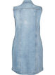 Sleeveless denim dress with raw edge details, Light Blue Denim, Packshot image number 1