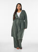 Long jersey cardigan with tie-belt, Green, Model image number 0