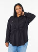 Tunic with chest pockets and adjustable waist, Black, Model image number 0