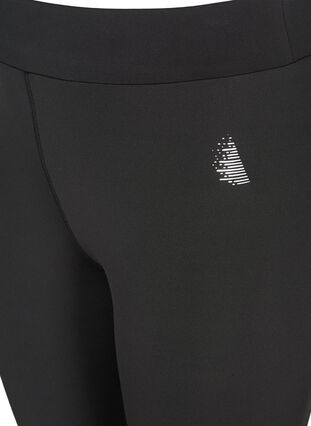 Cropped workout leggings, Black, Packshot image number 2