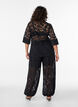Balloon lace trousers with a high waist, Black, Model image number 1