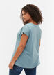 Short-sleeved cotton blend t-shirt, Blue, Model image number 2