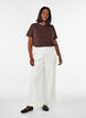 Basic cotton T-shirt with round neck, Brown, Model image number 1