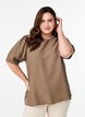 Viscose blouse with 1/2 sleeves, Brown, Model image number 0