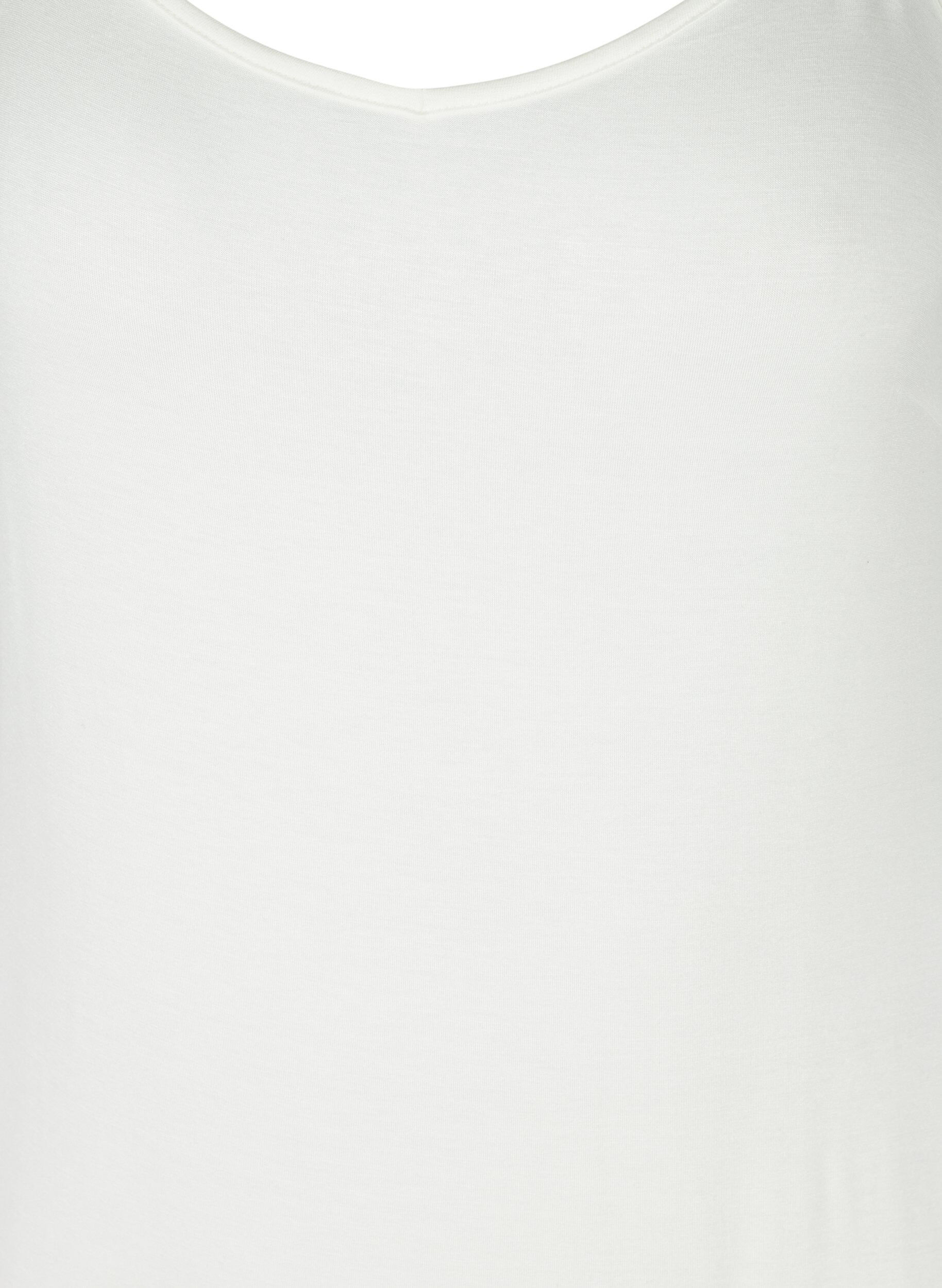 Zizzifashion Plain-coloured slip dress in viscose, White, Packshot image number 2