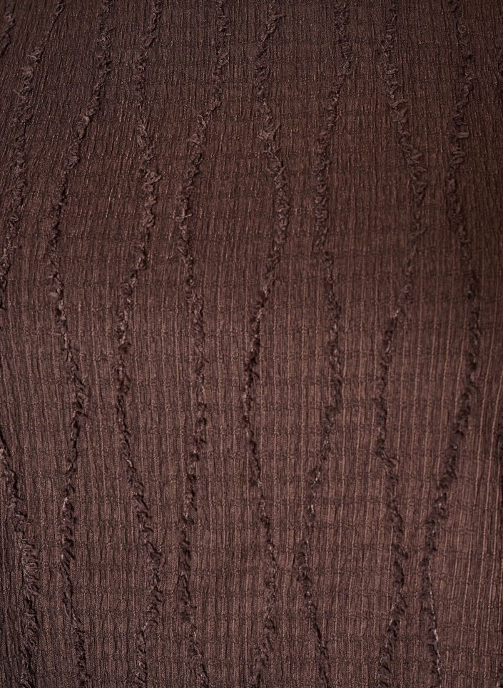 Jersey blouse with a wavy texture, Brown, Packshot image number 2