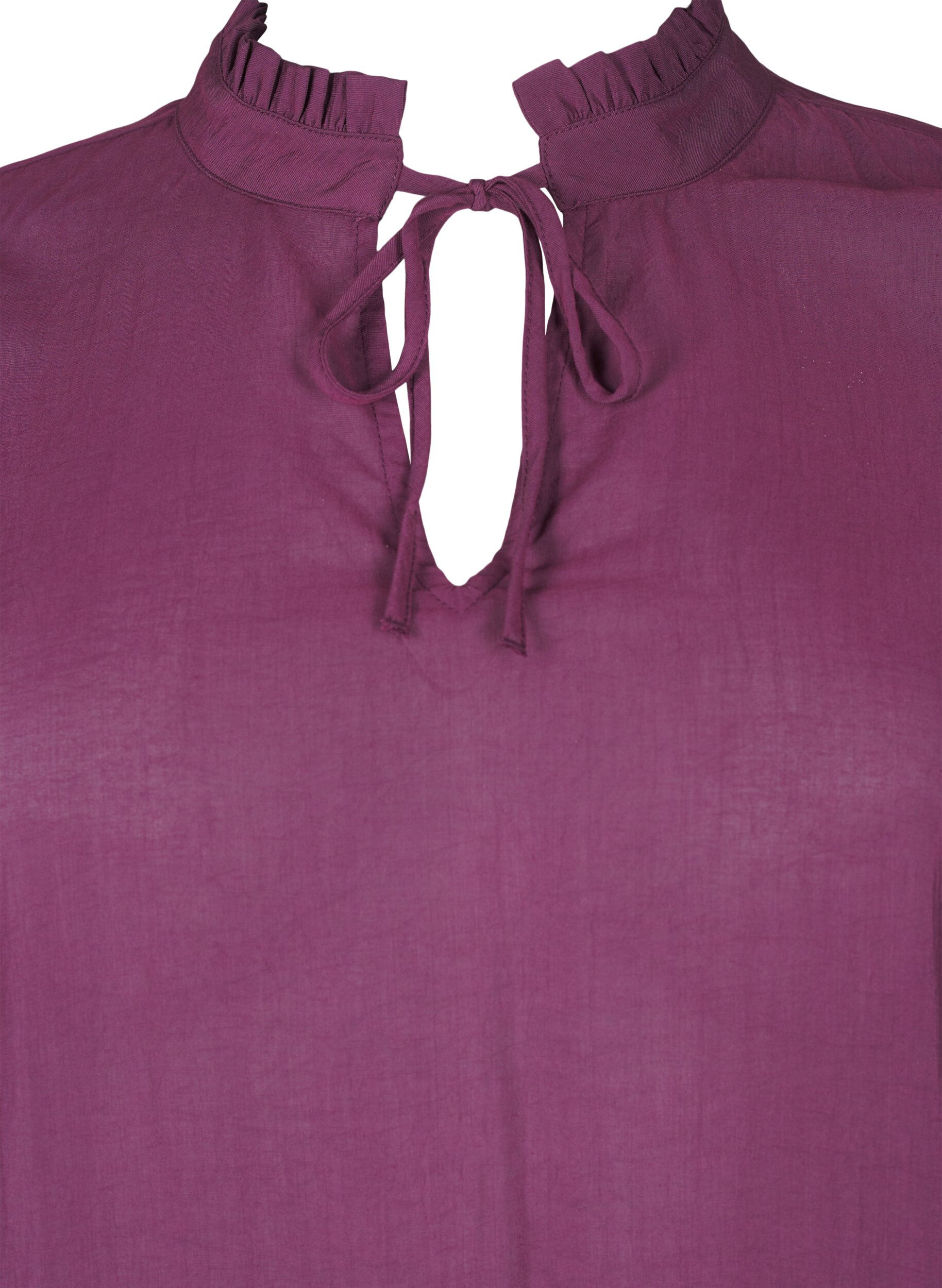 Zizzifashion Viscose blouse with peplum, Purple, Packshot image number 2