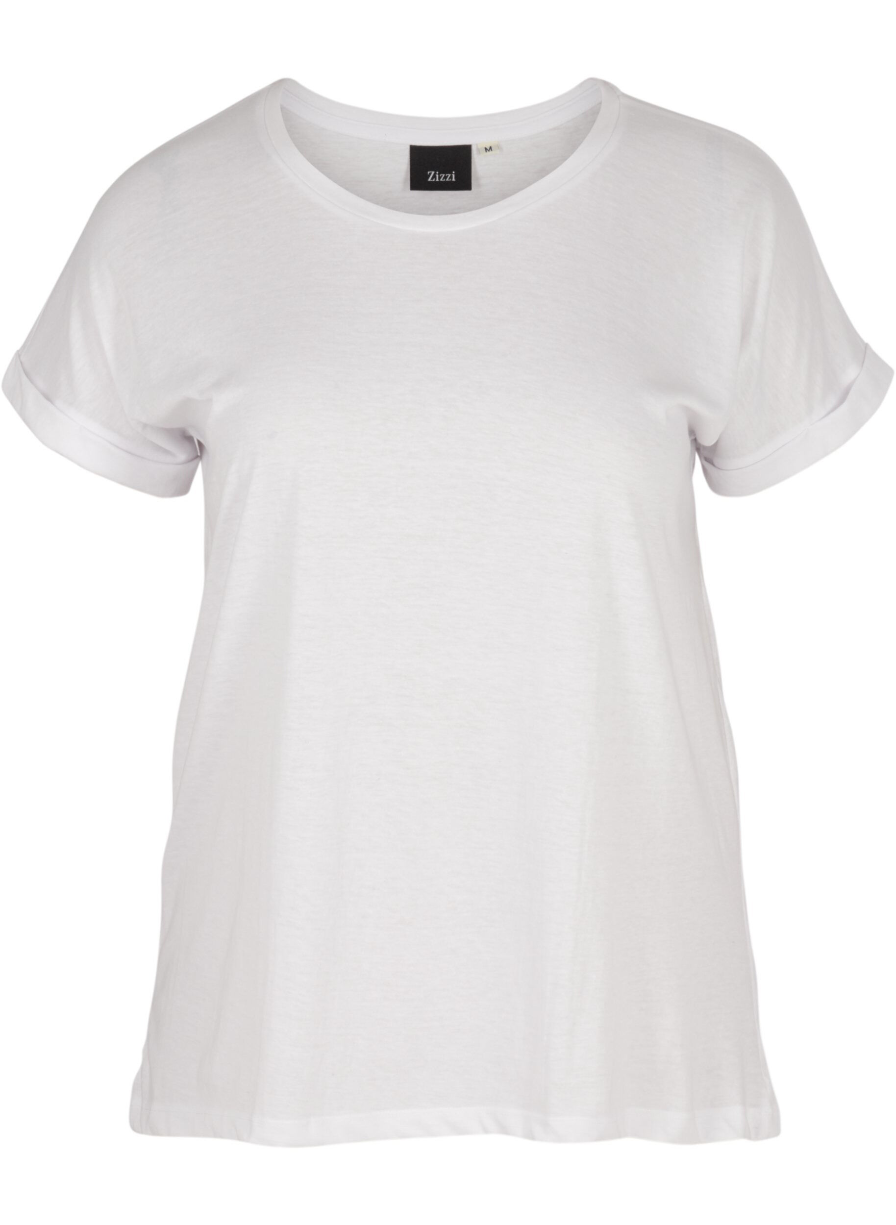 Zizzifashion Cotton mix t-shirt, Bright White, Packshot image number 0