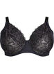 Full cover bra with lace, Black, Packshot image number 0