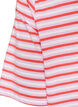 Long oversized striped T-shirt in organic cotton, Purple, Packshot image number 4