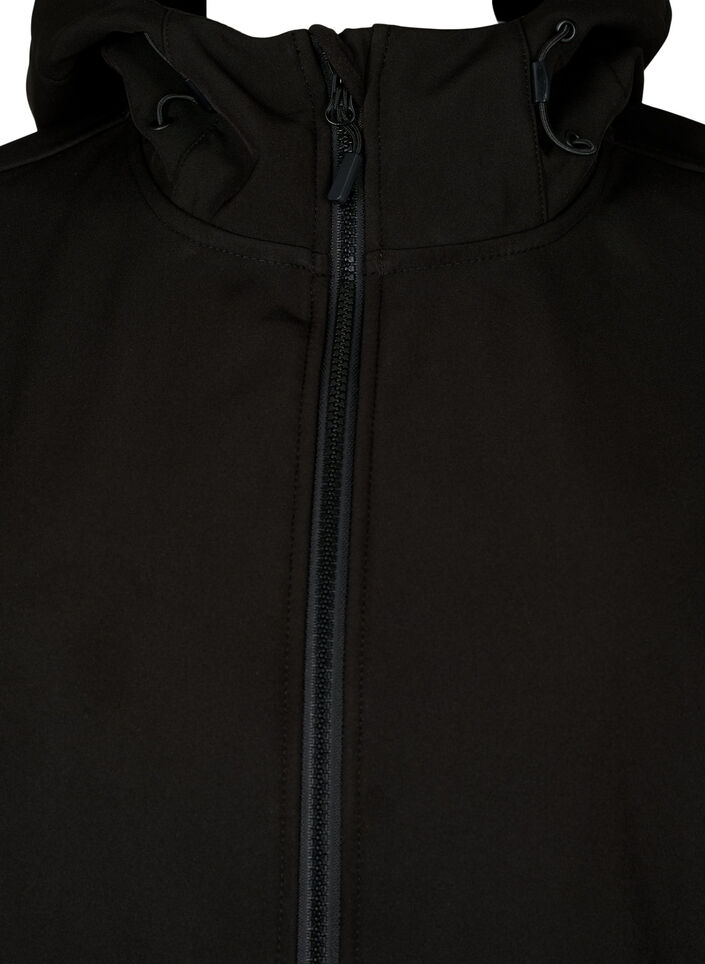 Short softshell jacket with pockets, Black, Packshot image number 2