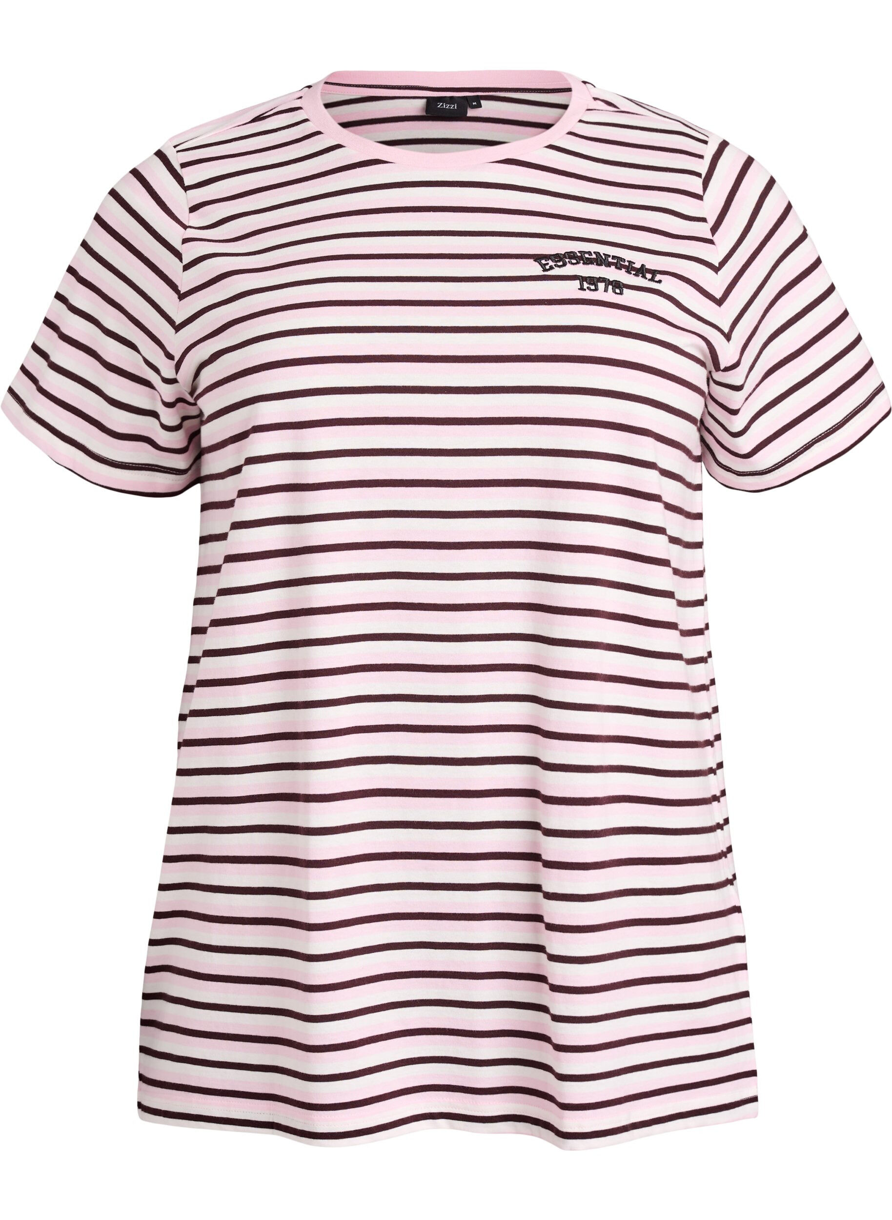Cotton T-shirt with stripes