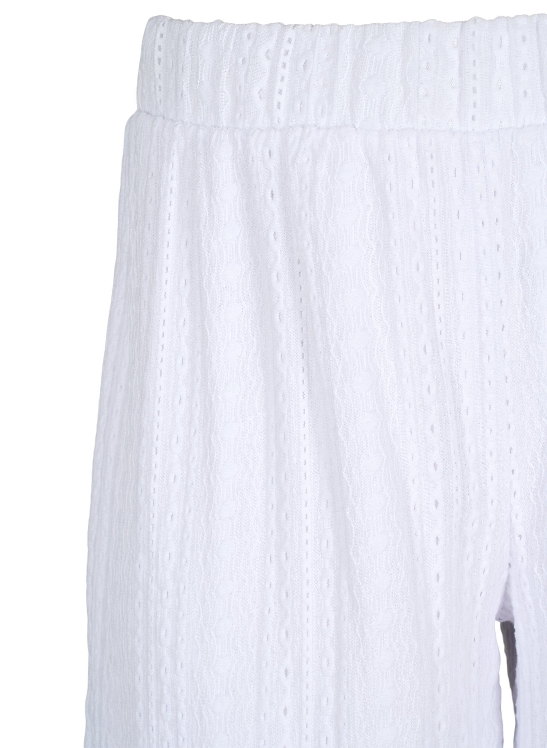 Zizzifashion Shorts with textured fabric, Bright White, Packshot image number 2